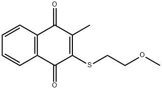 2-(2-메톡시에틸티오)-3-메틸나프탈렌-1,4-디온 구조식 이미지