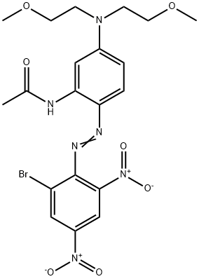 N-[5-[bis(2-methoxyethyl)amino]-2-[(2-bromo-4,6-dinitrophenyl)azo]phenyl]acetamide  Structure