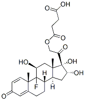 9-fluoro-11beta,16alpha,17,21-tetrahydroxypregna-1,4-diene-3,20-dione 21-(hydrogen succinate) 구조식 이미지