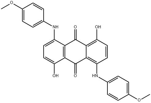 1,5-Dihydroxy-4,8-bis[(4-methoxyphenyl)amino]-9,10-anthracenedione Structure