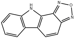 10H-1,2,5-옥사디아졸로[3,4-A]카르바졸 구조식 이미지