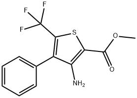 METHYL 3-AMINO-4-PHENYL-5-(TRIFLUOROMETHYL)THIOPHENE-2-CARBOXYLATE Structure
