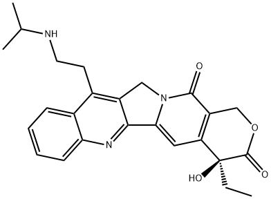 (S)-4-Ethyl-4-hydroxy-11-[2-(isopropylamino)ethyl]-3,4,12,14-tetrahydro-1H-pyrano[3',4':6,7]indolizino[1,2-b]quinoline-3,14-dione Structure