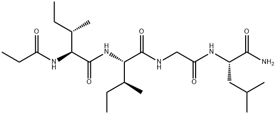 PROPIONYL-ILE-ILE-GLY-LEU-NH2 Structure