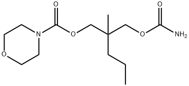 4-Morpholinecarboxylic acid 2-(carbamoyloxymethyl)-2-methylpentyl ester Structure