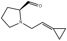 2-Pyrrolidinecarboxaldehyde,1-(2-cyclopropylideneethyl)-,(2S)-(9CI) Structure