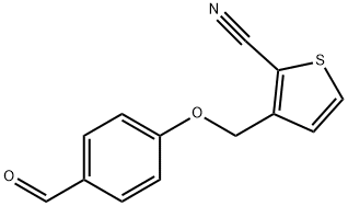 3-[(4-FORMYLPHENOXY)METHYL]THIOPHENE-2-CARBONITRILE Structure