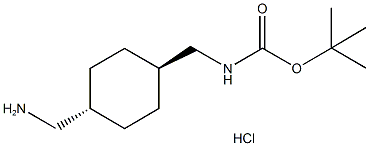 (4-Aminomethylcyclohexylmethyl)-carbamic acid tert-butyl ester hydrochloride and enantiomer 구조식 이미지