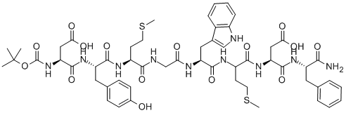 BOC-ASP-TYR-MET-GLY-TRP-MET-ASP-PHE-NH2 구조식 이미지