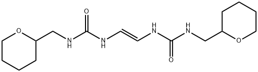 1,1'-[(E)-비닐렌]비스[3-[(테트라히드로-2H-피란-2-일)메틸]우레아] 구조식 이미지