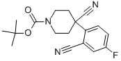 1-BOC-4-CYANO-4-(4-FLUORO-2-CYANOPHENYL)-PIPERIDINE 구조식 이미지