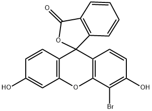 4'-Bromo-3',6'-dihydroxyspiro[isobenzofuran-1(3H),9'-[9H]xanthen]-3-one 구조식 이미지