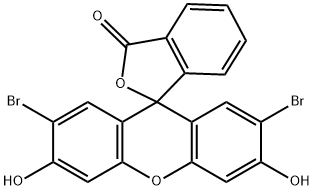 2',7'-dibromo-3',6'-dihydroxyspiro[isobenzofuran-1(3H),9'-[9H]xanthene]-3-one  구조식 이미지