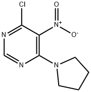 4-CHLORO-5-NITRO-6-(1-PYRROLIDINYL)PYRIMIDINE Structure