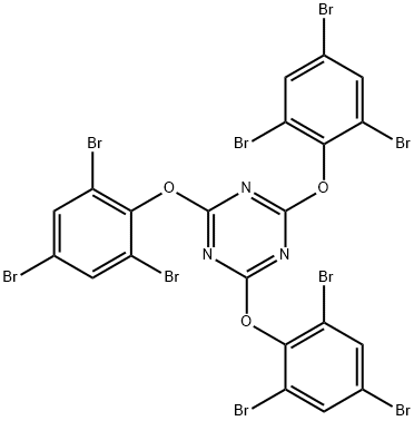 2,4,6 트리스(2,4,6 트리브로모페녹시)-1,3,5-트리아진 구조식 이미지