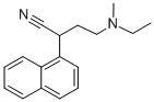 1-NAPHTHALENEACETONITRILE, alpha-(2-(N-ETHYL-N-METHYLAMINO)ETHYL)- Structure