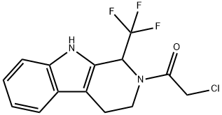 2-CHLORO-1-[1-(TRIFLUOROMETHYL)-1,3,4,9-TETRAHYDRO-2H-BETA-CARBOLIN-2-YL]ETHAN-1-ONE 구조식 이미지