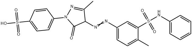 p-[4,5-dihydro-3-methyl-4-[[4-methyl-3-[(phenylamino)sulphonyl]phenyl]azo]-5-oxo-1H-pyrazol-1-yl]benzenesulphonic acid  Structure