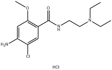 4-아미노-5-클로로-N-[2-(디에틸아미노)에틸]-2-메톡시벤즈아미드디히드로클로라이드 구조식 이미지