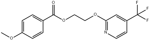 2-([4-(트리플루오로메틸)-2-피리딜]옥시)에틸4-메톡시벤조에이트 구조식 이미지