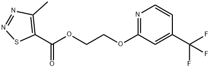 2-([4-(TRIFLUOROMETHYL)-2-PYRIDYL]OXY)ETHYL 4-METHYL-1,2,3-THIADIAZOLE-5-CARBOXYLATE Structure