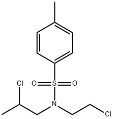 N-(2-클로로에틸)-N-(2-클로로프로필)-p-톨루엔설폰아미드 구조식 이미지