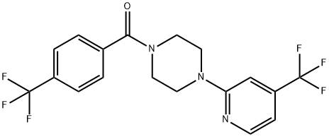 PIPERAZINE, 1-[4-(TRIFLUOROMETHYL)BENZOYL]-4-[4-(TRIFLUOROMETHYL)-2-PYRIDINYL]- Structure