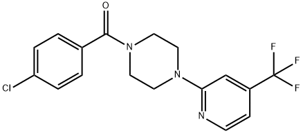 PIPERAZINE, 1-(4-CHLOROBENZOYL)-4-[4-(TRIFLUOROMETHYL)-2-PYRIDINYL]- 구조식 이미지