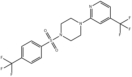 PIPERAZINE, 1-[[4-(TRIFLUOROMETHYL)PHENYL]SULFONYL]-4-[4-(TRIFLUOROMETHYL)-2-PYRIDINYL]- Structure