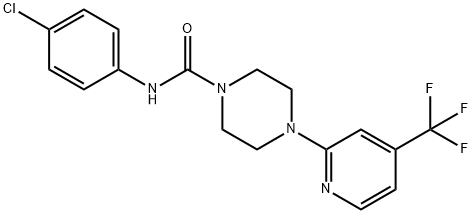 1-PIPERAZINECARBOXAMIDE, N-(4-CHLOROPHENYL)-4-[4-(TRIFLUOROMETHYL)-2-PYRIDINYL]- 구조식 이미지