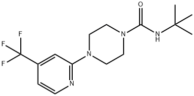 1-PIPERAZINECARBOXAMIDE, N-(1,1-DIMETHYLETHYL)-4-[4-(TRIFLUOROMETHYL)-2-PYRIDINYL]- Structure