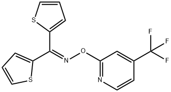 METHANONE, DI-2-THIENYL-, O-[4-(TRIFLUOROMETHYL)-2-PYRIDINYL]OXIME Structure