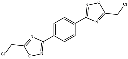 5-(CHLOROMETHYL)-3-(4-[5-(CHLOROMETHYL)-1,2,4-OXADIAZOL-3-YL]PHENYL)-1,2,4-OXADIAZOLE 구조식 이미지