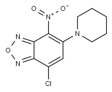 7-CHLORO-4-NITRO-5-PIPERIDINO-2,1,3-BENZOXADIAZOLE 구조식 이미지