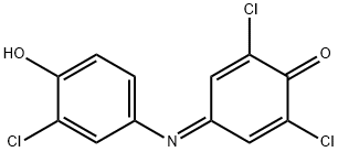 2,6-Dichloro-4-[(3-chloro-4-hydroxyphenyl)imino]-2,5-cyclohexadien-1-one 구조식 이미지