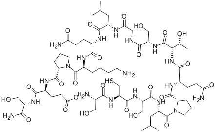 H-SER-CYS-SER-LEU-PRO-GLN-THR-SER-GLY-LEU-GLN-LYS-PRO-GLU-SER-NH2 구조식 이미지