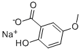2-하이드록시-5-메톡시벤조산나트륨 구조식 이미지