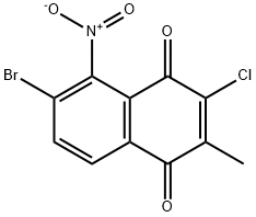 1,4-Naphthalenedione,  6-bromo-3-chloro-2-methyl-5-nitro- Structure