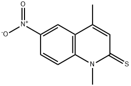 2(1H)-퀴놀린티온,1,4-디메틸-6-니트로- 구조식 이미지