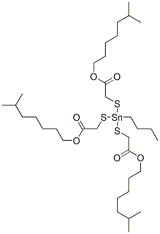triisooctyl 2,2',2''-[(butylstannylidyne)tris(thio)]triacetate Structure