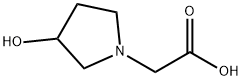 1-Pyrrolidineacetic acid, 3-hydroxy- (9CI) 구조식 이미지