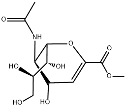 N-ACETYL-2,3-DEHYDRO-2-DEOXYNEURAMINIC ACID, METHYL ESTER Structure