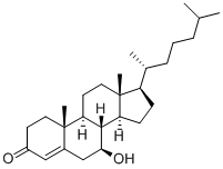 4-CHOLESTEN-7-BETA-OL-3-ONE 구조식 이미지