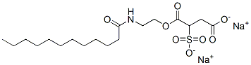 disodium 1-[2-[(1-oxododecyl)amino]ethyl] 2-sulphonatosuccinate Structure