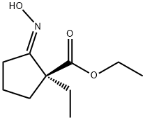 시클로펜탄카르복실산,1-에틸-2-(히드록시이미노)-,에틸에스테르,(1S,2E)- 구조식 이미지