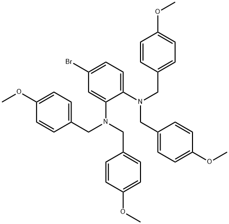 1,2-벤젠디아민,4-브로모-N,N,N,N-테트라키스(4-메톡시페닐)메틸- 구조식 이미지