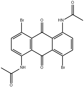 N,N'-(4,8-디브로모-9,10-디히드로-9,10-디옥소-1,5-안트라센-디일)비스아세트아미드 구조식 이미지
