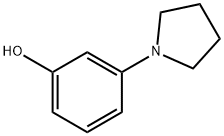 m-(1-pyrrolidinyl)phenol Structure