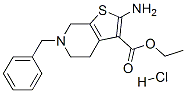ethyl 2-amino-6-benzyl-4,5,6,7-tetrahydrothieno[2,3-c]pyridine-3-carboxylate monohydrochloride  구조식 이미지