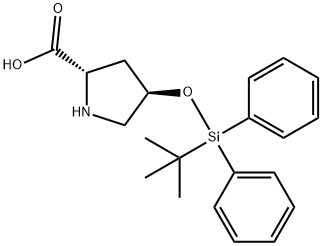 trans-4-(tert-Butyldiphenylsilyloxy)-L-proline 구조식 이미지